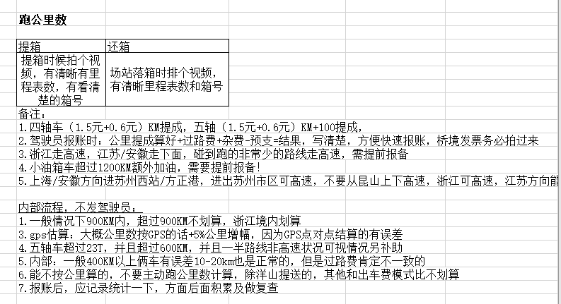 购新重型集卡，集卡方面的计算 - 第1张图片